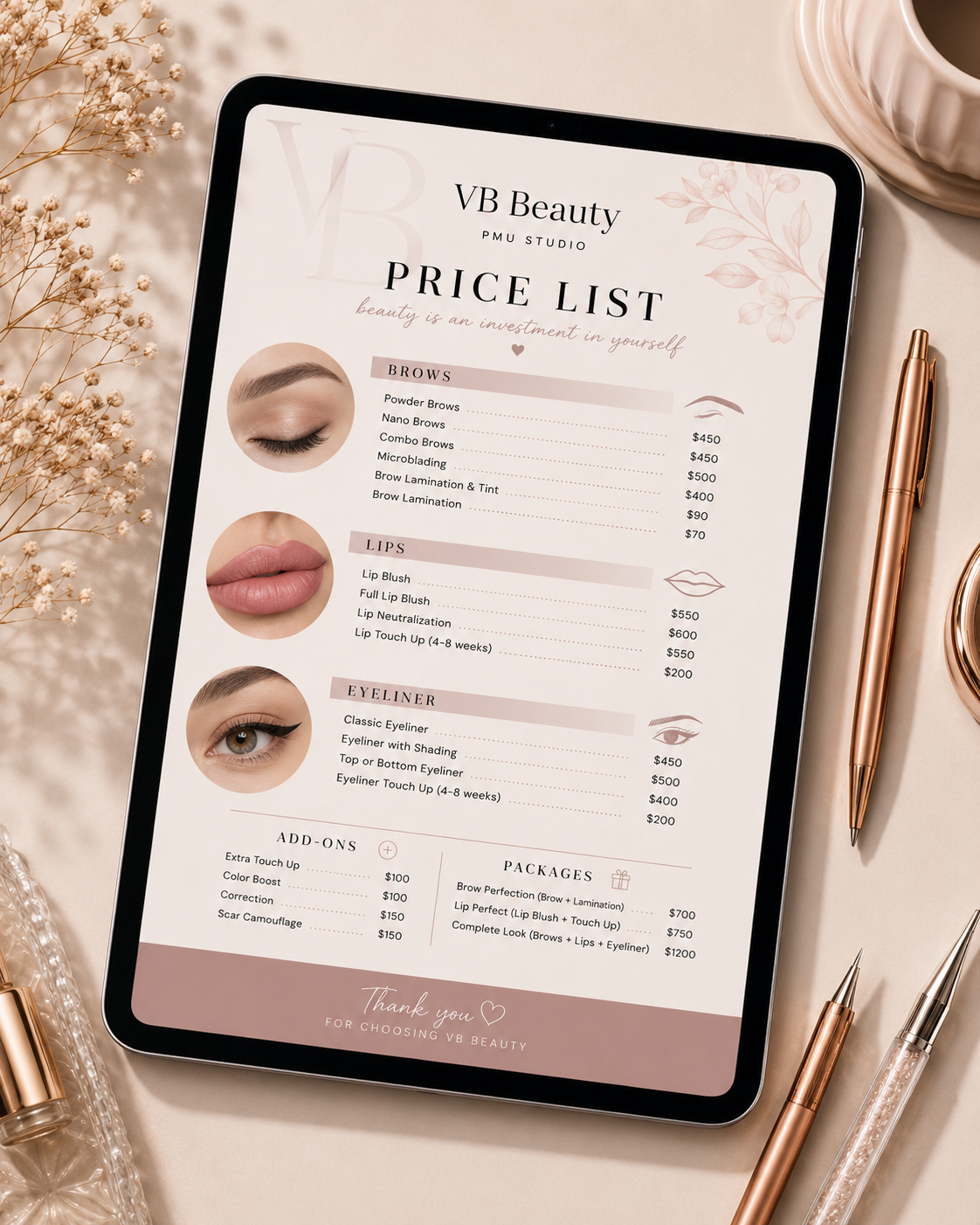 Ultimate Beauty Business Template Bundle for Canva | Price List, Client Guide, Policies & Loyalty Cards